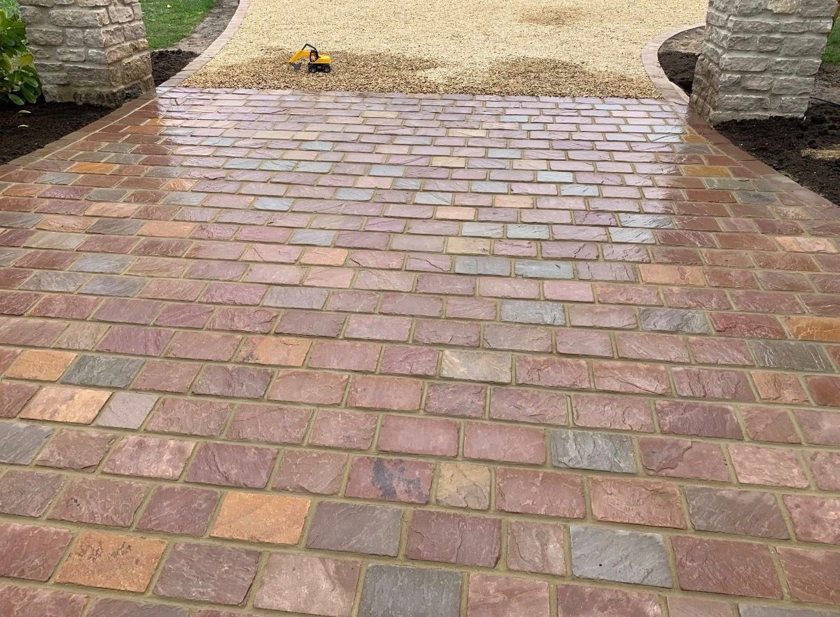 Sandstone paved path